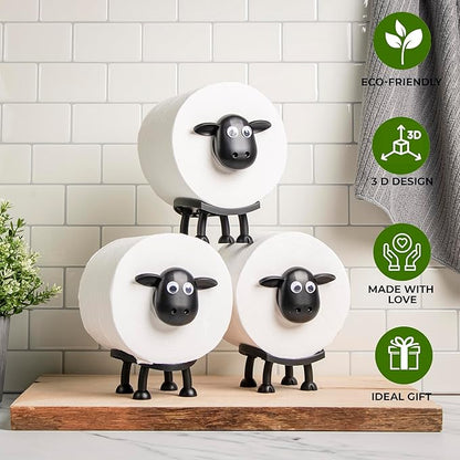 "1+1 brezplačno 🎁✨"🐑 Držalo za toaletni papir v obliki ovce – 🎨 3D tisk, 🛠️ enostavna namestitev, 🎁 edinstveno darilo