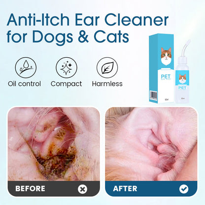 🔥50% Kedvezmény🏷️🐕🐱 Védd meg a szőrös barátod fülét! Kisállat fültisztító folyadék – 🌿növényi kivonatok, 🧪tudományos formula, 👂ergonómikus szilikoncsúcs
