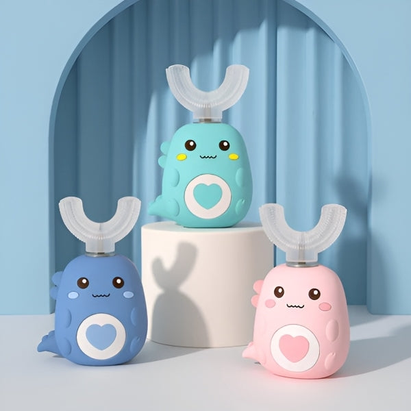 Otroška 360° sonična zobna ščetka – LED Dino, 5 načinov, za otroke od 2 do 8 let | TOOFY