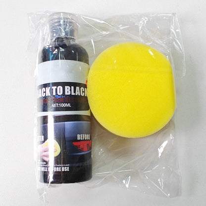 🔥50% Kedvezmény🏷️🚗 Professzionális műanyagfelújító autókhoz, ⚫ mélyfekete színű, 🛡️ UV-védelemmel – 100 ml