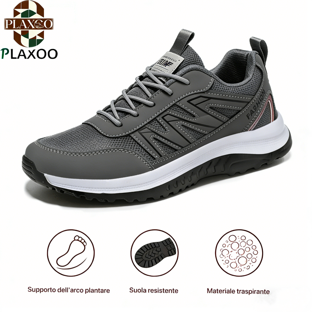 Plaxoo® |  Calzini omaggio del valore di 20 €! | Scarpe sportive ortopediche unisex 👞 Supporto ergonomico dell'arco plantare, suola antiscivolo, estremamente comode da indossare!