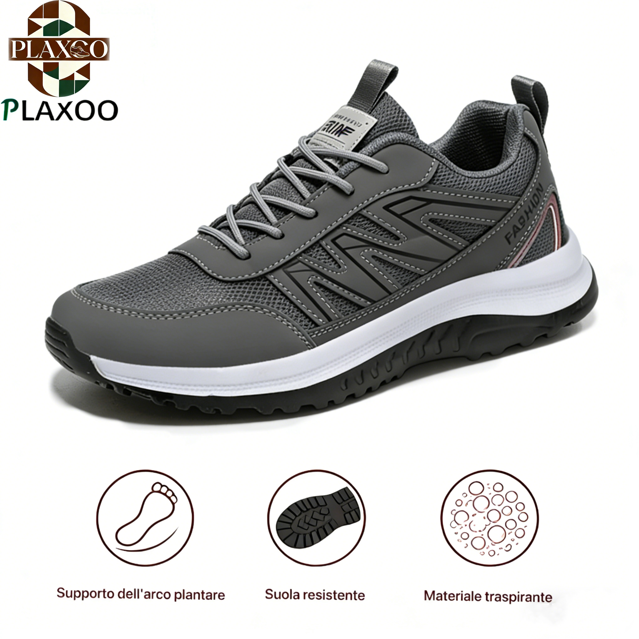 Plaxoo® |  Calzini omaggio del valore di 20 €! | Scarpe sportive ortopediche unisex 👞 Supporto ergonomico dell'arco plantare, suola antiscivolo, estremamente comode da indossare!