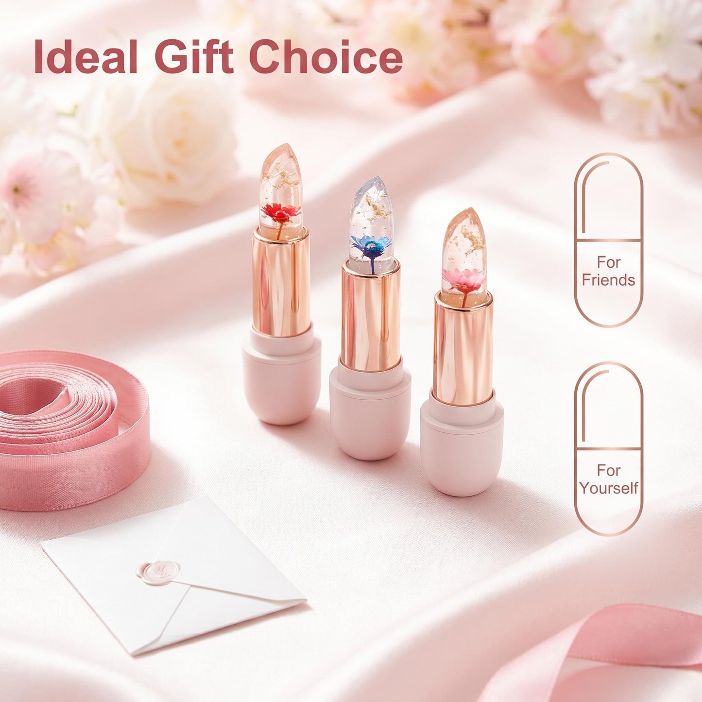 💄 Hidratáló rúzs virágszirmokkal – a hőmérséklettől függően változtatja a színét. 🌸