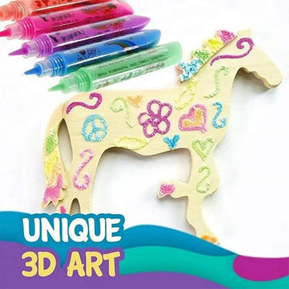 🔥50% popust🏷️🎨 Čarobni 3D flomasterji PUFFPENS – 6-barvni komplet ⚡ hitro napihovanje 🌟 večpovršinska uporaba 🎁 otroško ustvarjalno darilo