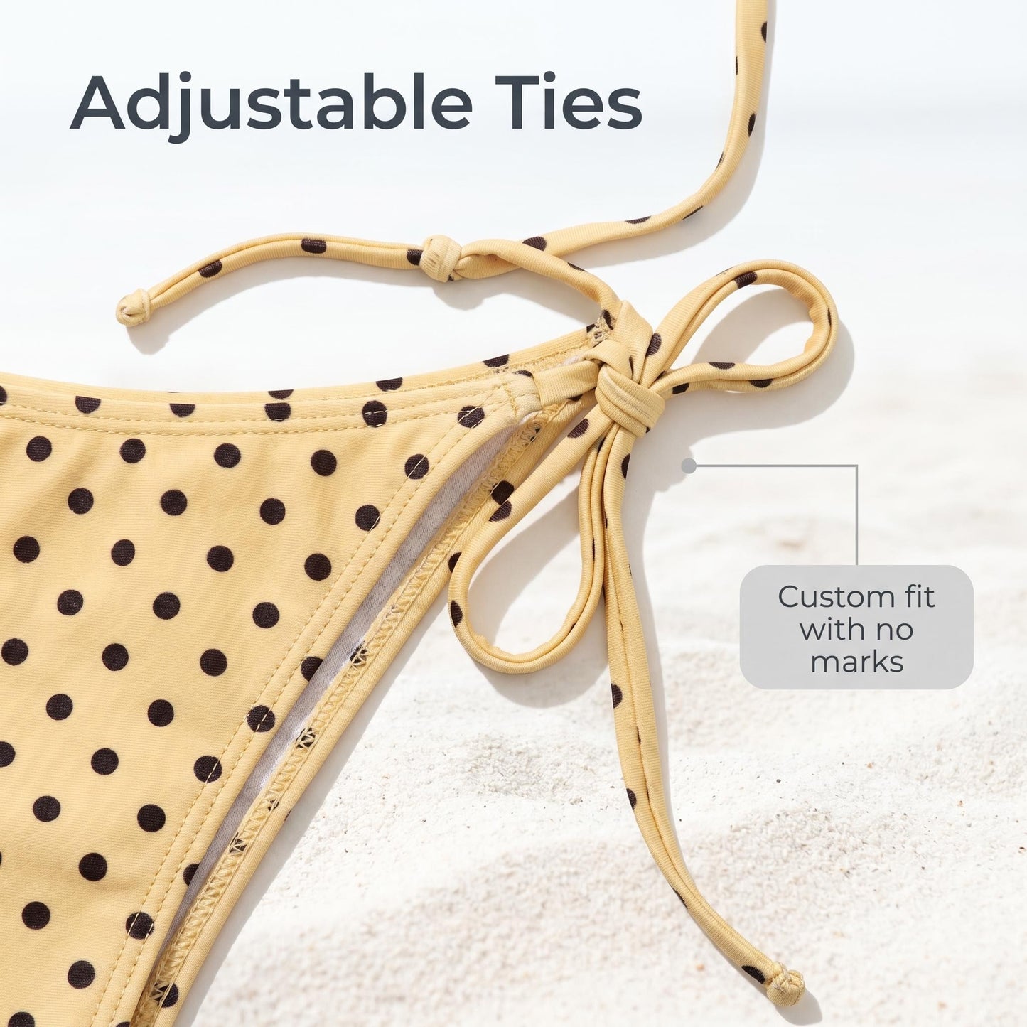 🔥50% Kedvezmény🏷️👙 Retro pöttyös bikini szett, 🎀 oldalt kötős alsóval, 🌊 háromrészes kivitelben – strandra és medencéhez