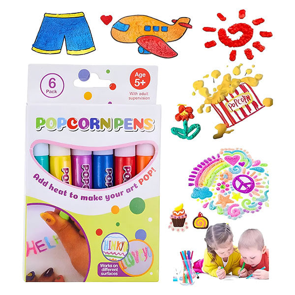 🔥50% popust🏷️🎨 Čarobni 3D flomasterji PUFFPENS – 6-barvni komplet ⚡ hitro napihovanje 🌟 večpovršinska uporaba 🎁 otroško ustvarjalno darilo