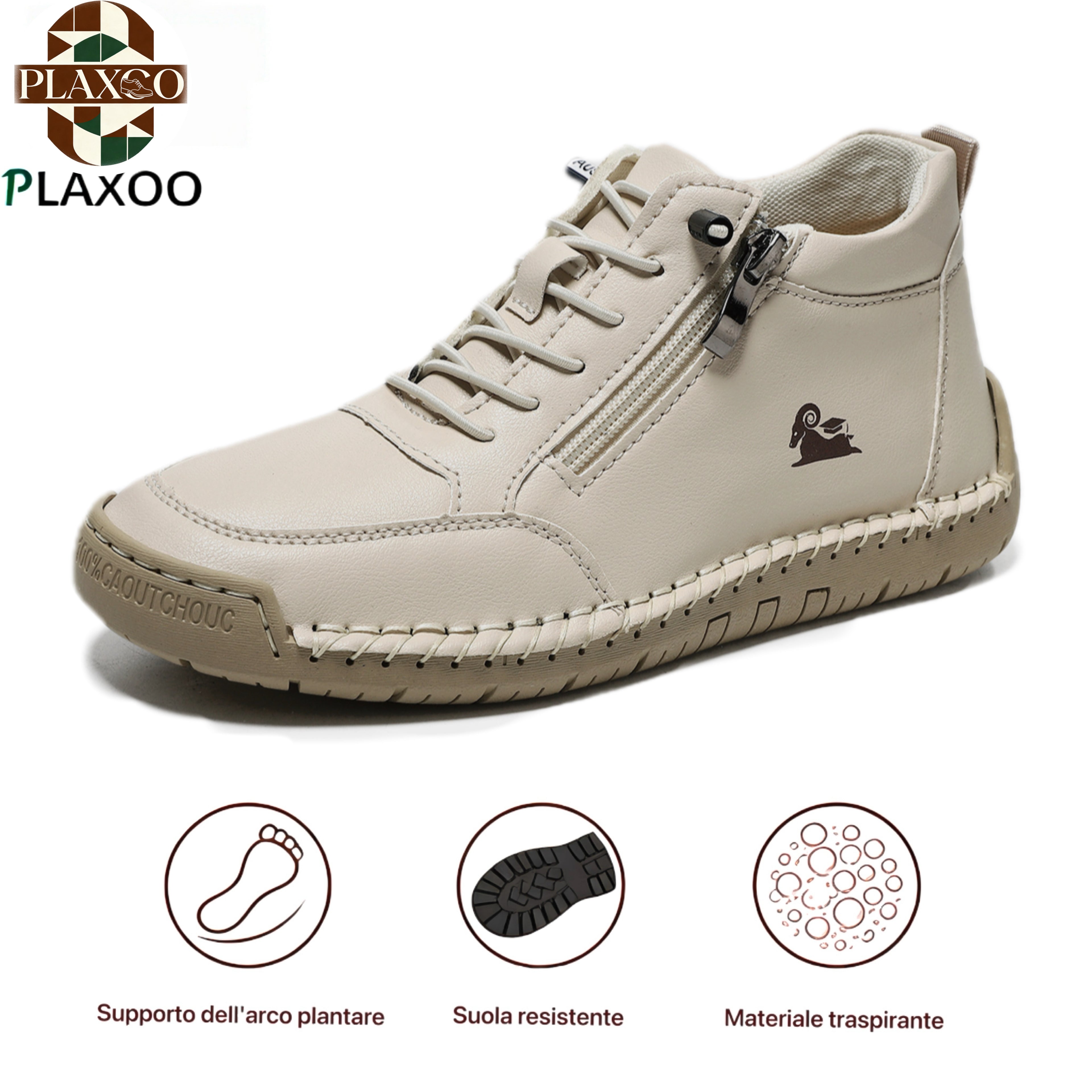 Plaxoo® | Offerta limitata: 50% di sconto!Stivali alti in pelle vera, unisex per uomini e donne!Sono scarpe ortopediche con supporto plantare ergonomico, suola antiscivolo e comodissime da indossare!