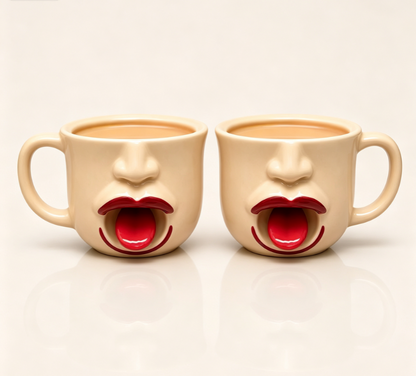 Zabaven keramični lonček z 3D iztegnjenim jezičkom | MUGFUN