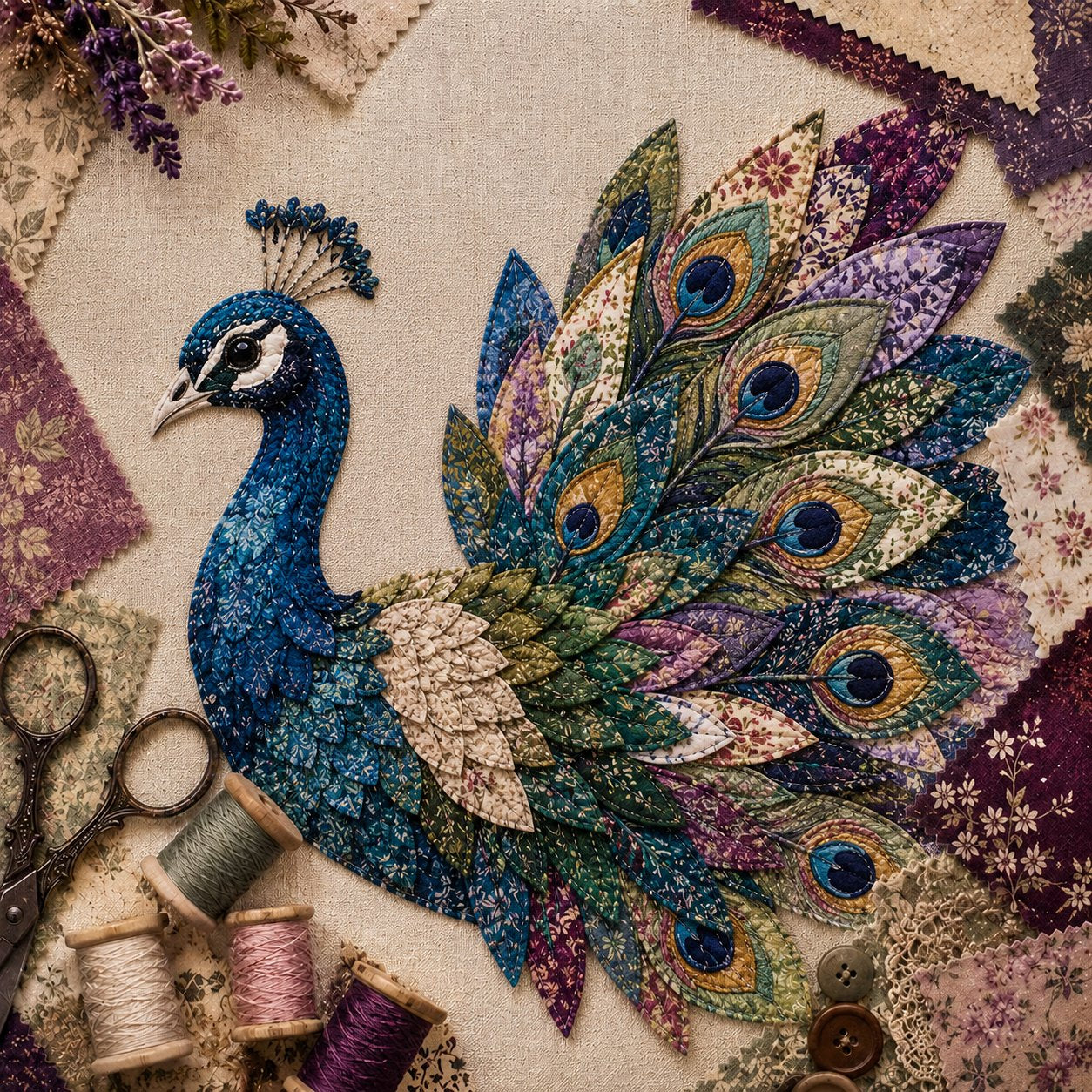 Komplet za 3D ptico patchwork tehniko | BIRDKIT