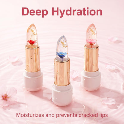 💄 Hidratáló rúzs virágszirmokkal – a hőmérséklettől függően változtatja a színét. 🌸