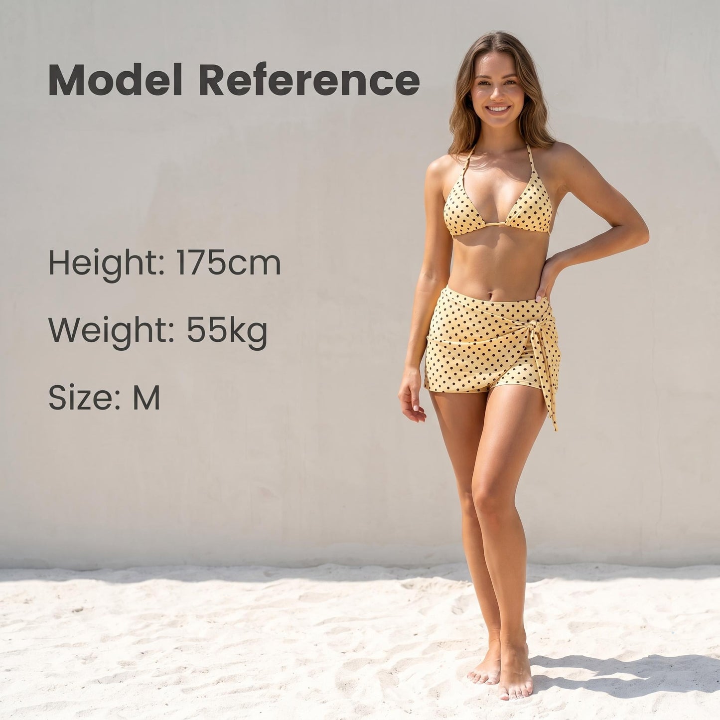 🔥50% Kedvezmény🏷️👙 Retro pöttyös bikini szett, 🎀 oldalt kötős alsóval, 🌊 háromrészes kivitelben – strandra és medencéhez
