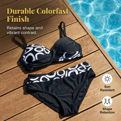 🔥50% Kedvezmény🏷️👙 Kétrészes, push-up hatású bikini szett – 🌊 elegáns wrap kialakítás, 🏖️ prémium rugalmas anyag