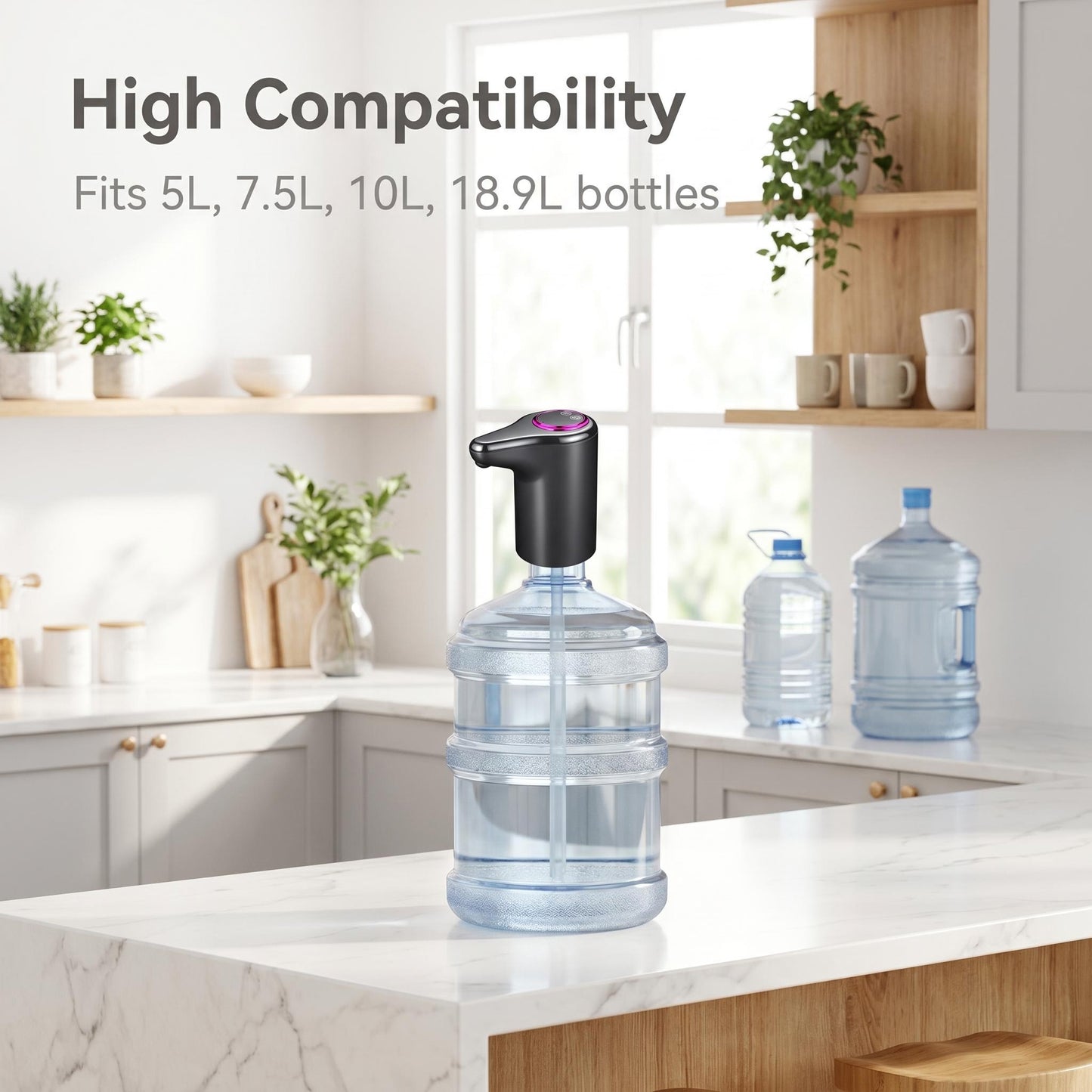 🔥50% Kedvezmény🏷️💧 Egygombos automatikus vízszivattyú, ⚡ Type-C töltéssel, 🔇 csendes működéssel – otthonra, irodába