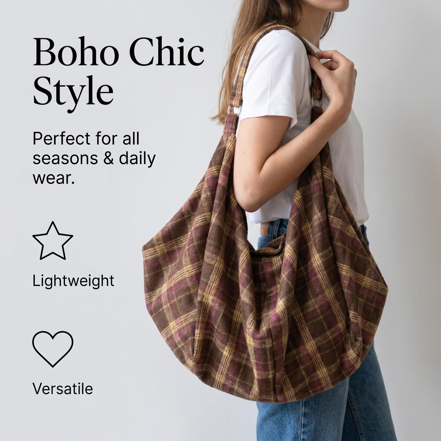 Hangulatos, laza boho táska