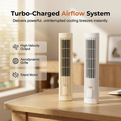 🔥50% Kedvezmény🏷️💨 Újratölthető légkeringető ventilátor, ✨ álló és fekvő módban is, 🔋 vezeték nélküli szabadság – 3 sebességfokozat