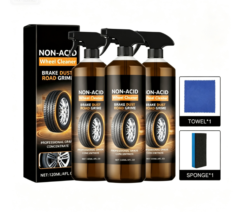 “1+2ingyen 🎁✨”⏰ Korlátozott ideig érvényes ajánlat 🎁🚗 Savmentes keréktisztító szett – 🧼 fékpor eltávolító, ✨ gumi fényező – minden típusú felnihez