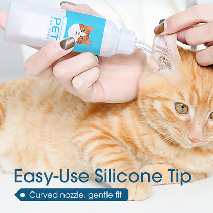🔥50% Kedvezmény🏷️🐕🐱 Védd meg a szőrös barátod fülét! Kisállat fültisztító folyadék – 🌿növényi kivonatok, 🧪tudományos formula, 👂ergonómikus szilikoncsúcs