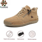 Plaxoo® | Offerta limitata: 50% di sconto!Stivali alti in pelle vera, unisex per uomini e donne!Sono scarpe ortopediche con supporto plantare ergonomico, suola antiscivolo e comodissime da indossare!