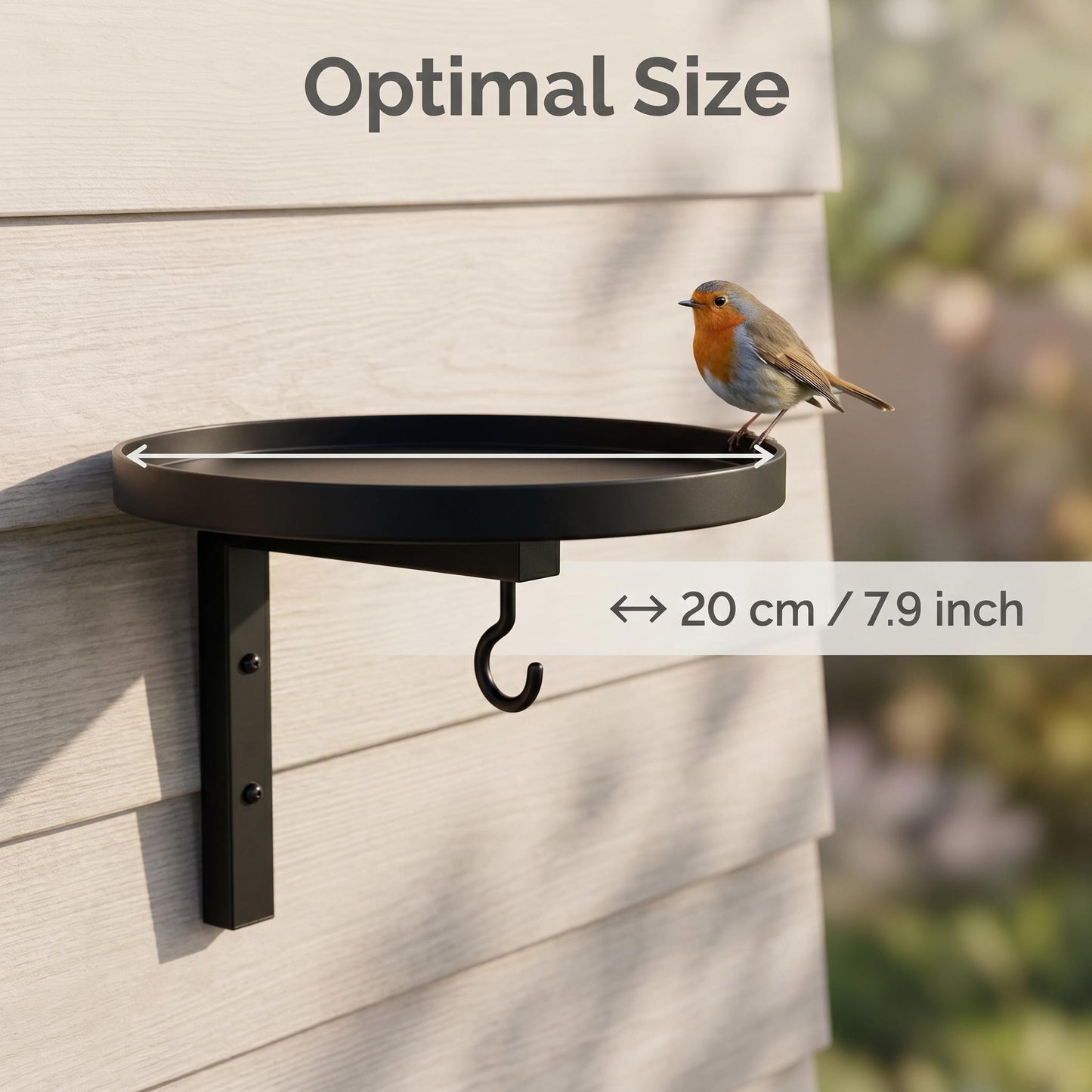 “1+1 ingyen 🎁✨”🐦 Falra szerelhető madárfürdő és etetőtál, 🌿 rozsdamentes fémváz, 💧 20 cm-es fürdőmedencével – helytakarékos kerti megoldás