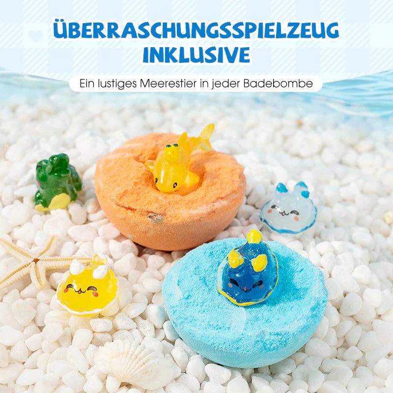 🔥50% Kedvezmény🎁 12 darabos fürdőbomba ajándékkészlet gyerekeknek – 🌊 tengeri állat meglepetéssel, 🌿 növényi összetevőkkel
