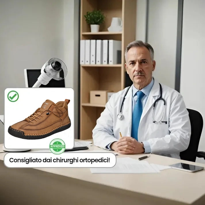 (🔥50% di sconto oggi - prendilo!) Scarpe ortopediche premium ed eleganti 👞 - Design ergonomico per alleviare il dolore