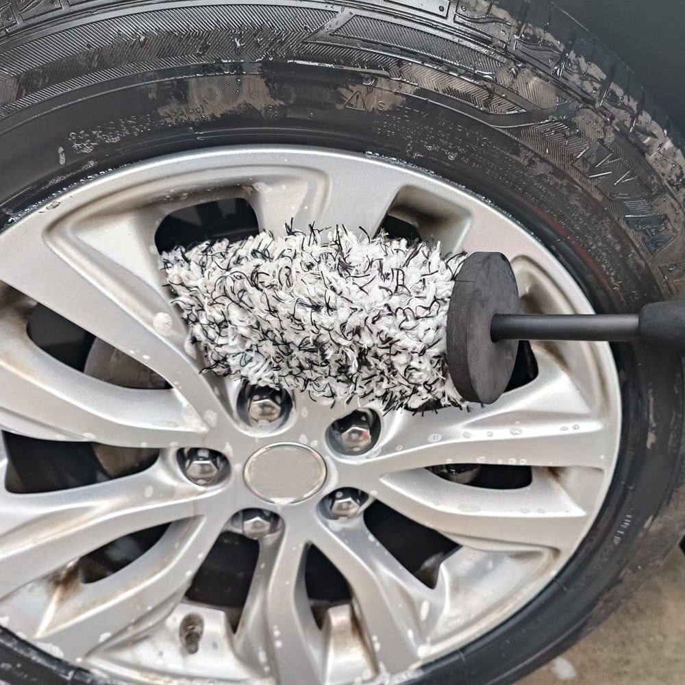 🔥50% popust🚗 Večnamenska čistilna krtača V+ – 🧽 za platišča, zavore in druge dele, 💪 ergonomski ročaj, 17-palčni doseg