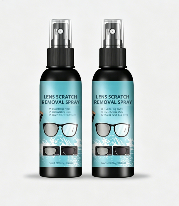 🔥50% Kedvezmény📦Kombinált csomag🔗🕶️ Könnyen használható lencsekarcolás-javító spray, 👓 minden típusú lencséhez, 🌿 Aloe verával és kókuszolajjal