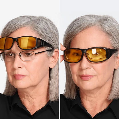 🌙 Sötétben is jól látható, tükröződésmentes bevonattal ellátott, polarizált vezetőszemüveg 🕶️