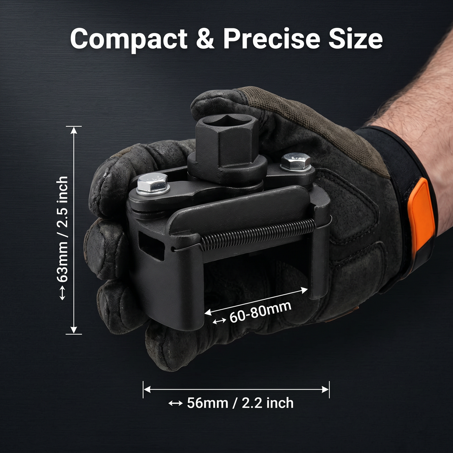 “1+1 ingyen 🎁✨”  50% Kedvezmény🏷️🔧 Állítható olajszűrő-kulcs – 📏 60–80mm univerzális, ⚙️ rugós kialakítás – otthoni és szakmai autószervizhez