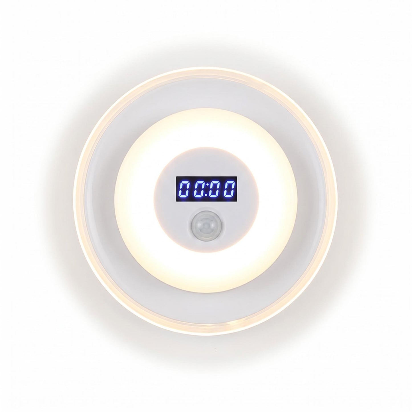 “1+1 ingyen 🎁✨” 🔥50% Kedvezmény🏷️💡 Intelligens LED-es éjszakai lámpa órával – 🌙 mozgásérzékelő, 3 színű fény, 🔋 energiahatékony