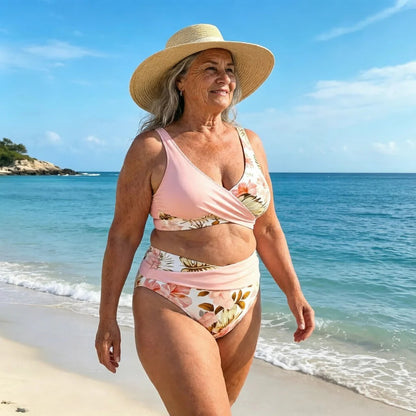 🌸 MAGAS DEREKI VIRÁGMINTÁS BIKINI: HANGSÚLYOZD AZ ALAKOD – RAKTÁRON! 👙
