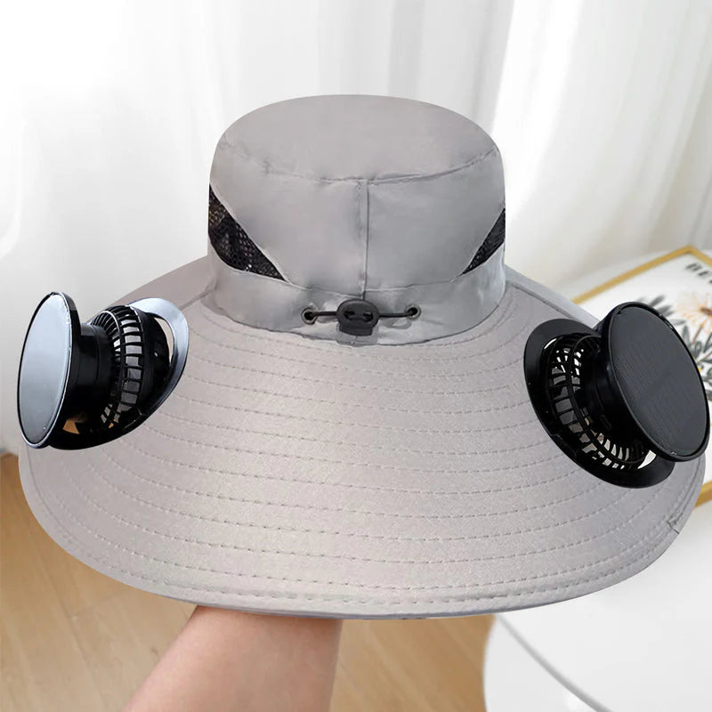 🌬️❄️ Kibírhatatlan hőség, de friss szellő a fejen! Ultrakönnyű napelemes ventilátoros napellenző sapka