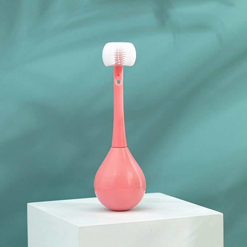 🔥50% popust🏷️👶 Tristranska otroška zobna ščetka – 🦷 temeljito čiščenje, 🧸 zabavna oblika, 🎁 odlično darilo