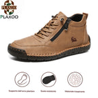 Plaxoo® | Offerta limitata: 50% di sconto!Stivali alti in pelle vera, unisex per uomini e donne!Sono scarpe ortopediche con supporto plantare ergonomico, suola antiscivolo e comodissime da indossare!
