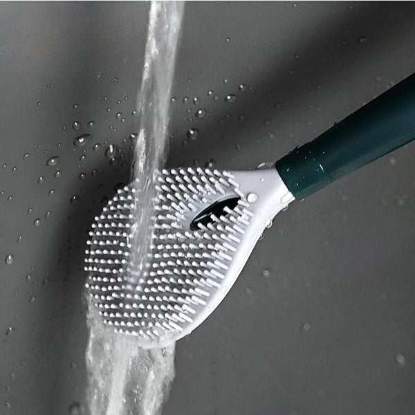 Ščetka za WC + dozirnik čistila – silikon, 360° | FLUSHBRUSH