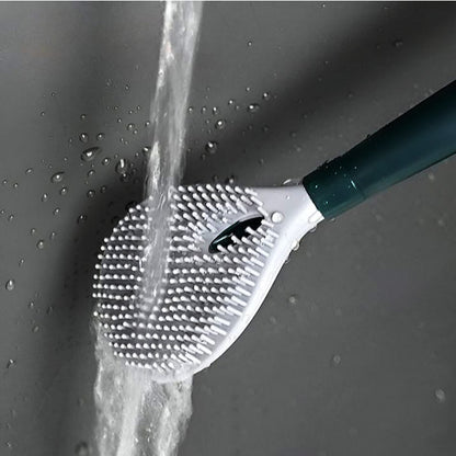 Ščetka za WC + dozirnik čistila – silikon, 360° | FLUSHBRUSH