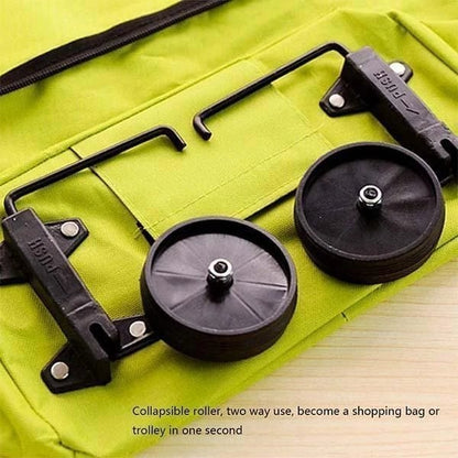 🔥50% popust🏷️🛒 Zložljiva nakupovalna vrečka 2 v 1 – 📦 23 L prostornine, 💪 600D Oxford tkanina, 🎁 praktično darilo