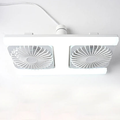 🔥50% Kedvezmény🏷️💡 Modern 2 az 1-ben LED-es mennyezeti ventilátor-lámpa – távirányítóval, két független ventilátorfejjel 🌀