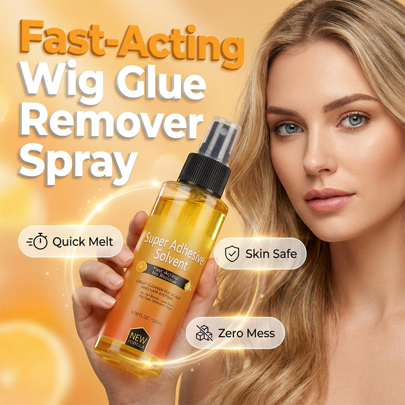 “1+1 ingyen 🎁✨”🔥50% Kedvezmény🏷️💨 Gyorsan ható, spray formájú paróka-ragasztóeltávolító – 120 ml, kíméletes a csipkéhez és a bőrhöz
