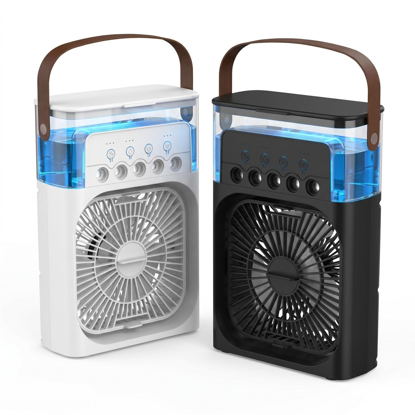 🔥50% Kedvezmény🏷️❄️ Asztali „Ice Mist” párásító hűtőventilátor – 💨 5 irányú légáram, 💧600ml nagy tartály – nyári hűtéshez, otthonhoz és irodához