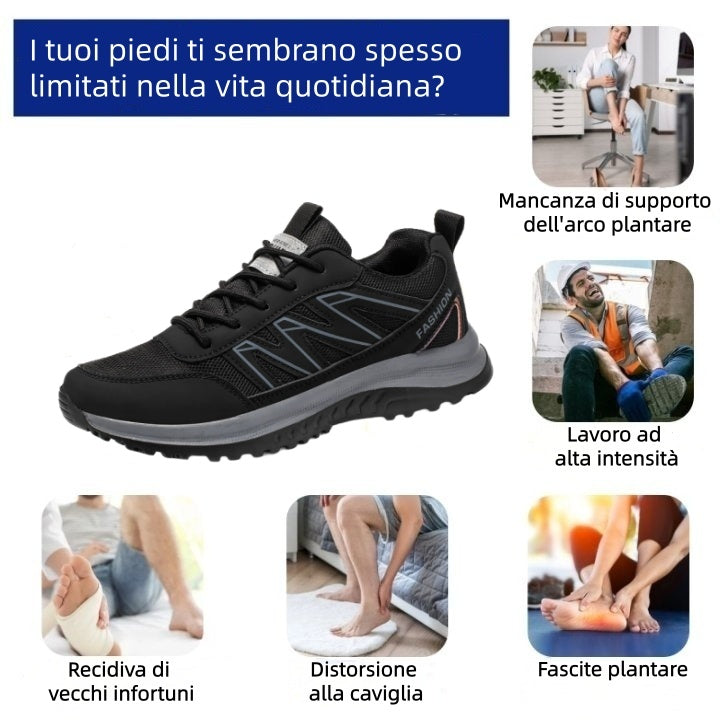 Plaxoo® |  Calzini omaggio del valore di 20 €! | Scarpe sportive ortopediche unisex 👞 Supporto ergonomico dell'arco plantare, suola antiscivolo, estremamente comode da indossare!