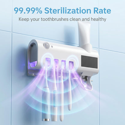 ⏰ Korlátozott ideig érvényes ajánlat 🎁🪥 UV-sterilizáló fogkefetartó – intelligens szárítással, fúrás nélküli rögzítéssel