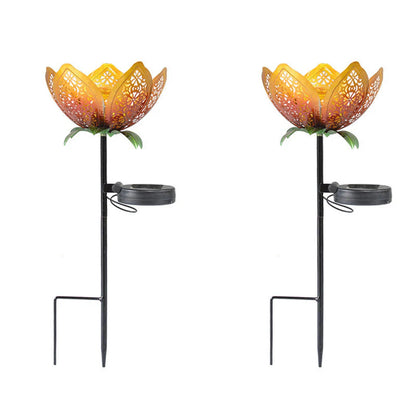 🔥50% Kedvezmény🏷️📦Kombinált csomag☀️ Napelemes, 🌸 fém lótusz kerti dekorációs lámpa, ✨ mandala fényjátékkal – kültéri használatra, IP65