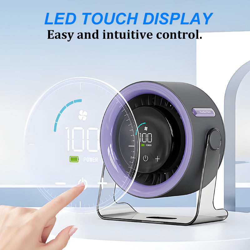 🔥50% Kedvezmény🏷️2026 asztali ventilátor – 🌀 100 állítható sebesség, 💨 erős légáram, 🔇 halk kefe nélküli motor – USB-ről tölthető, LED-kijelzővel