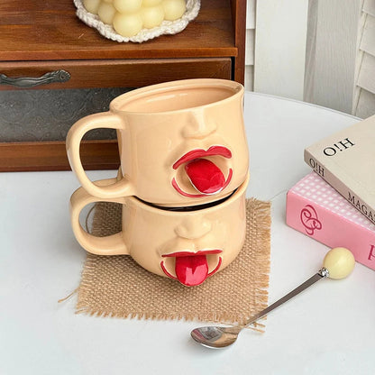 Zabaven keramični lonček z 3D iztegnjenim jezičkom | MUGFUN