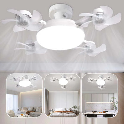 ⏰ Korlátozott ideig érvényes ajánlat 🎁🌀 Mennyezeti ventilátor LED lámpával és távirányítóval – 🏠 modern design, összecsukható lapátok, 3 színhőmérséklet
