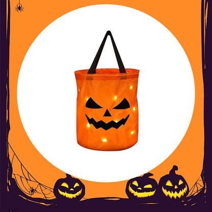 Halloween-i világító tökös táska