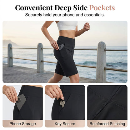 🔥50% Kedvezmény🏷️🌿 Kényelmes, rugalmas női túra rövidnadrág, 🏃‍♀️ négyirányú stretch anyaggal, 📱 mély oldalzsebekkel – S-2XL