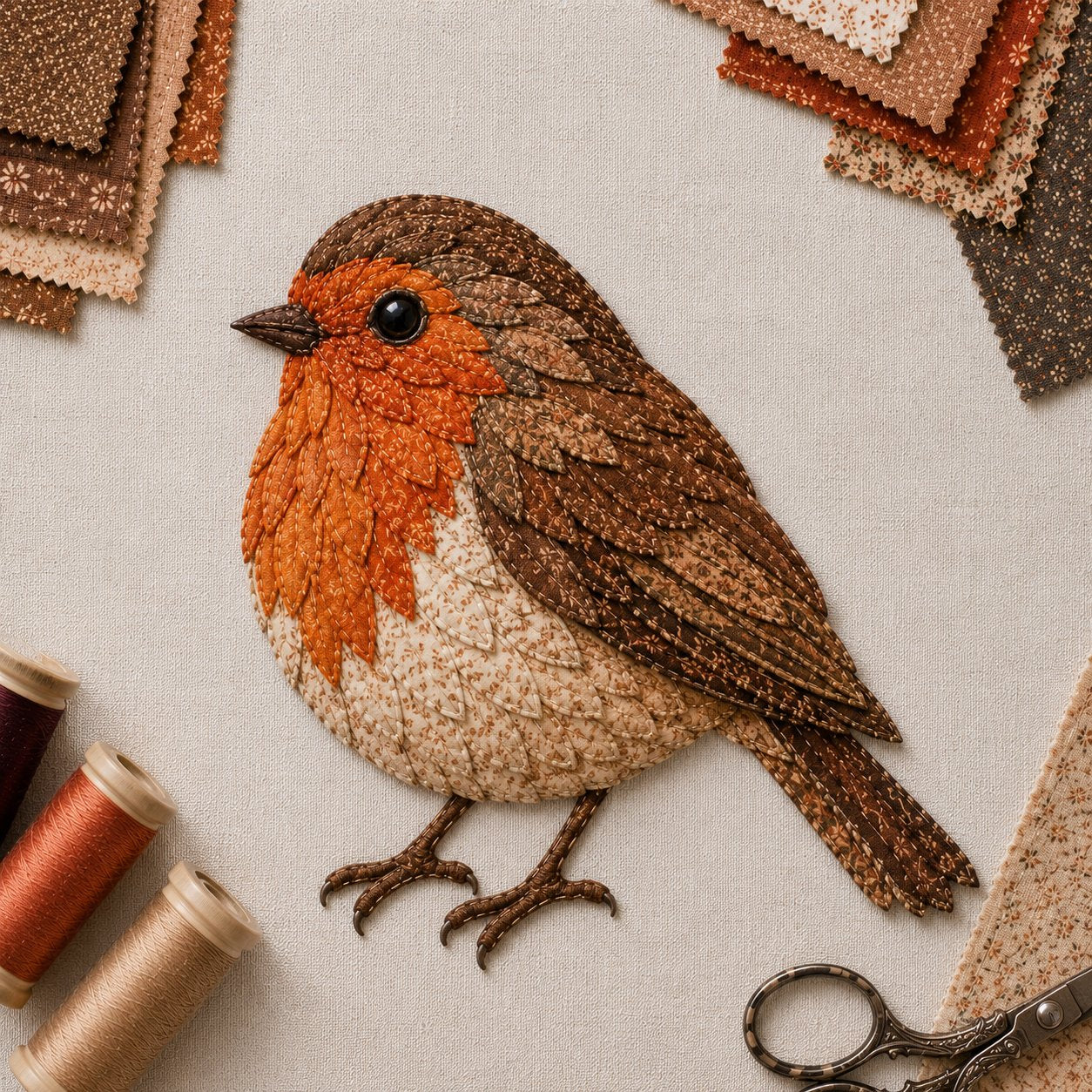 Komplet za 3D ptico patchwork tehniko | BIRDKIT