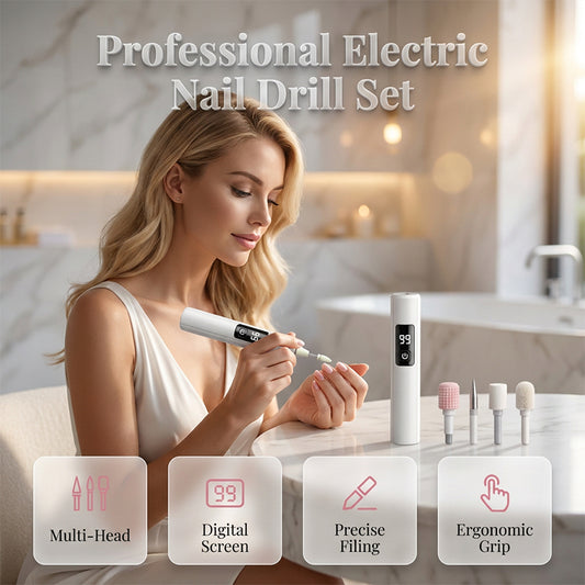 “1+1 ingyen 🎁✨”🔥50% Kedvezmény🏷️💅 Otthoni professzionális elektromos körömcsiszoló, 📱 okos digitális sebességszabályzással, 🛠️ 4 multifunkciós fejjel